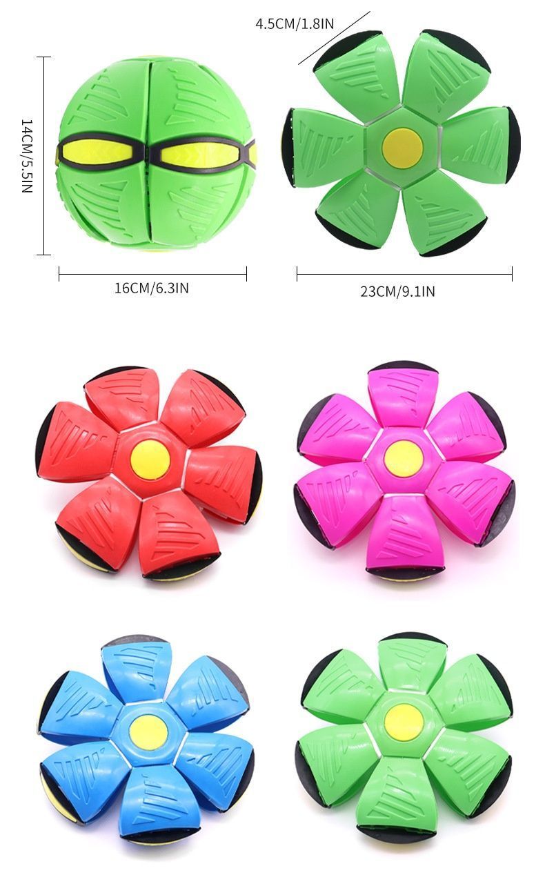 Frisbee Deformation Ball - green + 6 Light Version×5