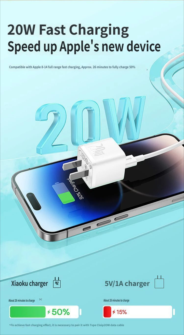 GaN5 Fast charging charger mini 1C 20W-Blue