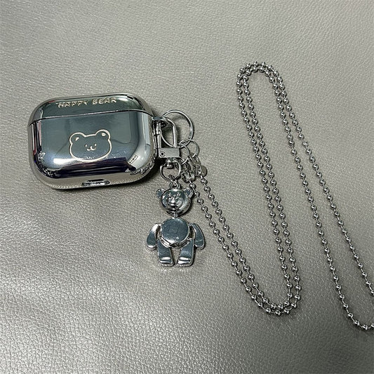 HAPPY Bear + Matching Keychain + Necklace AirPods pro2