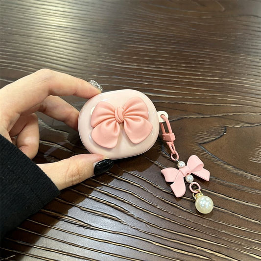 Large Pink Bow [Pink Shell] + Bow Keychain AirPods Pro