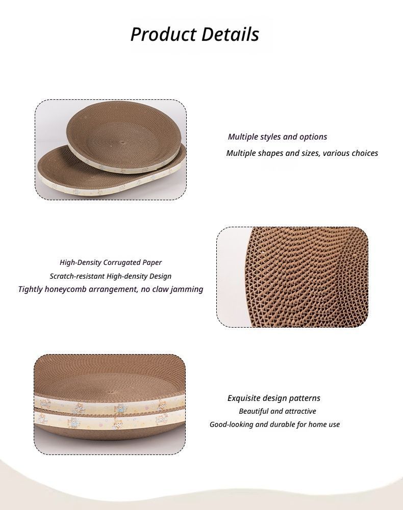 LargeCatScratcher,OvalShape,53x37cm-ThinStyle