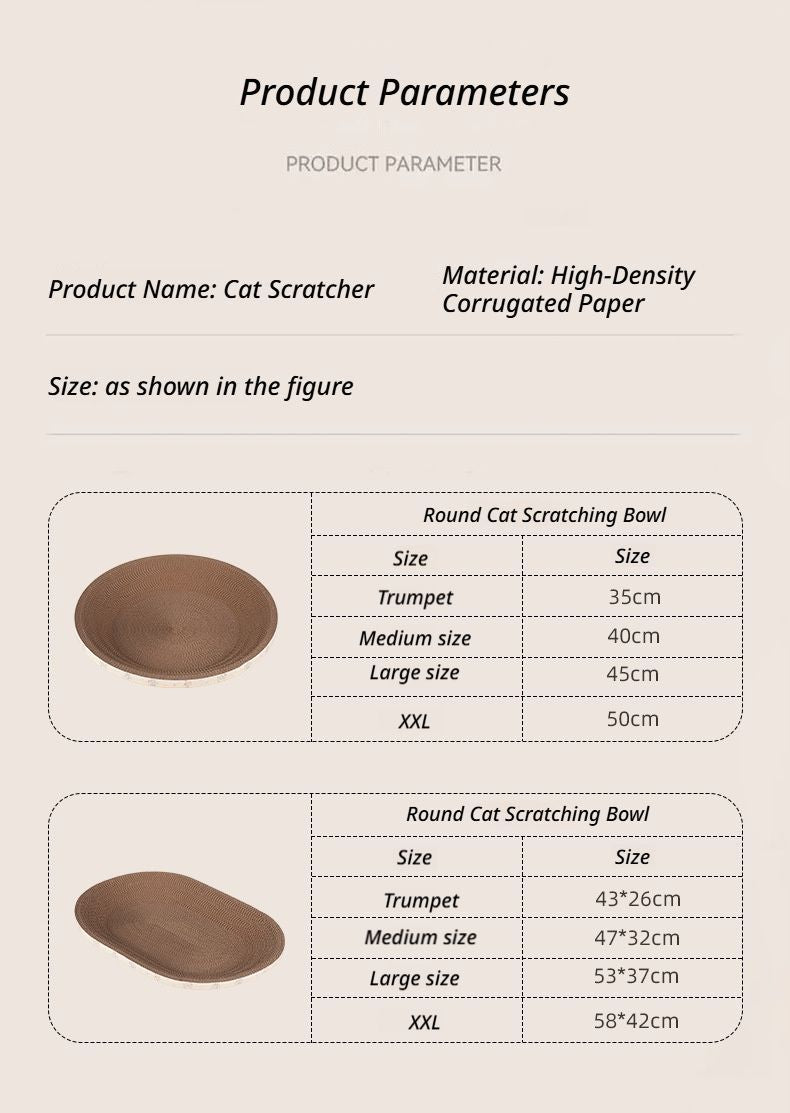 LargeCatScratcher,OvalShape,53x37cm-ThinStyle