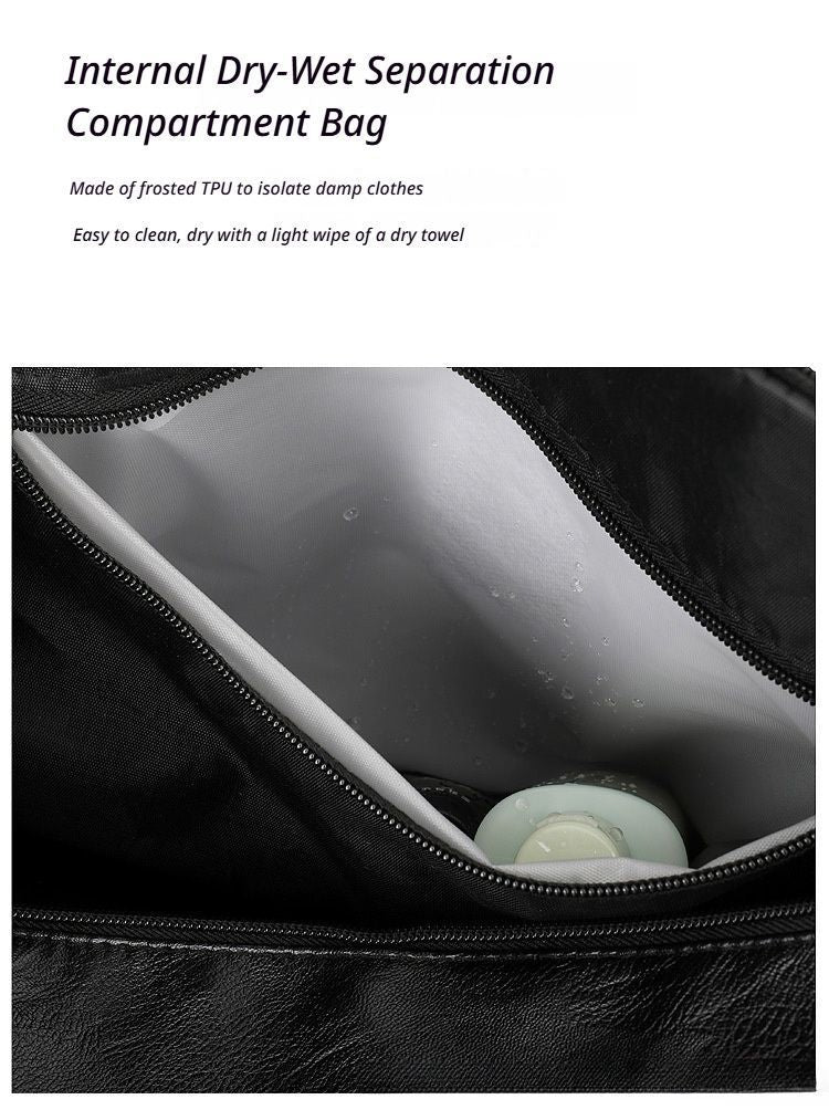LargePULeatherTravelGymBag-Black