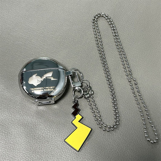 Laser Engraved Pikachu + Matching Keychain + Necklace AirPods 2