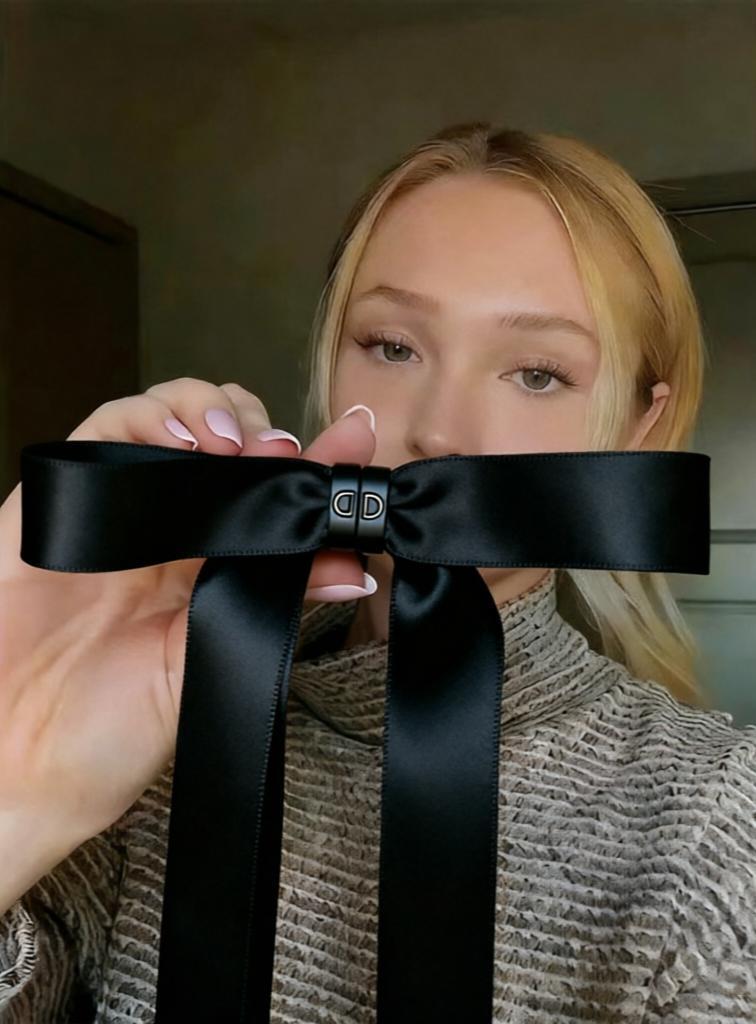 Magnetic Bow Hair Claw Clip Brown