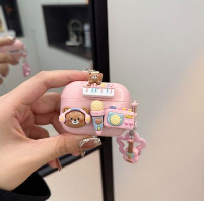 Music Bear Bluetooth Earphone Case + pendant AirPods Pro