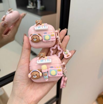 Music Bear Bluetooth Earphone Case + pendant AirPods Pro 2