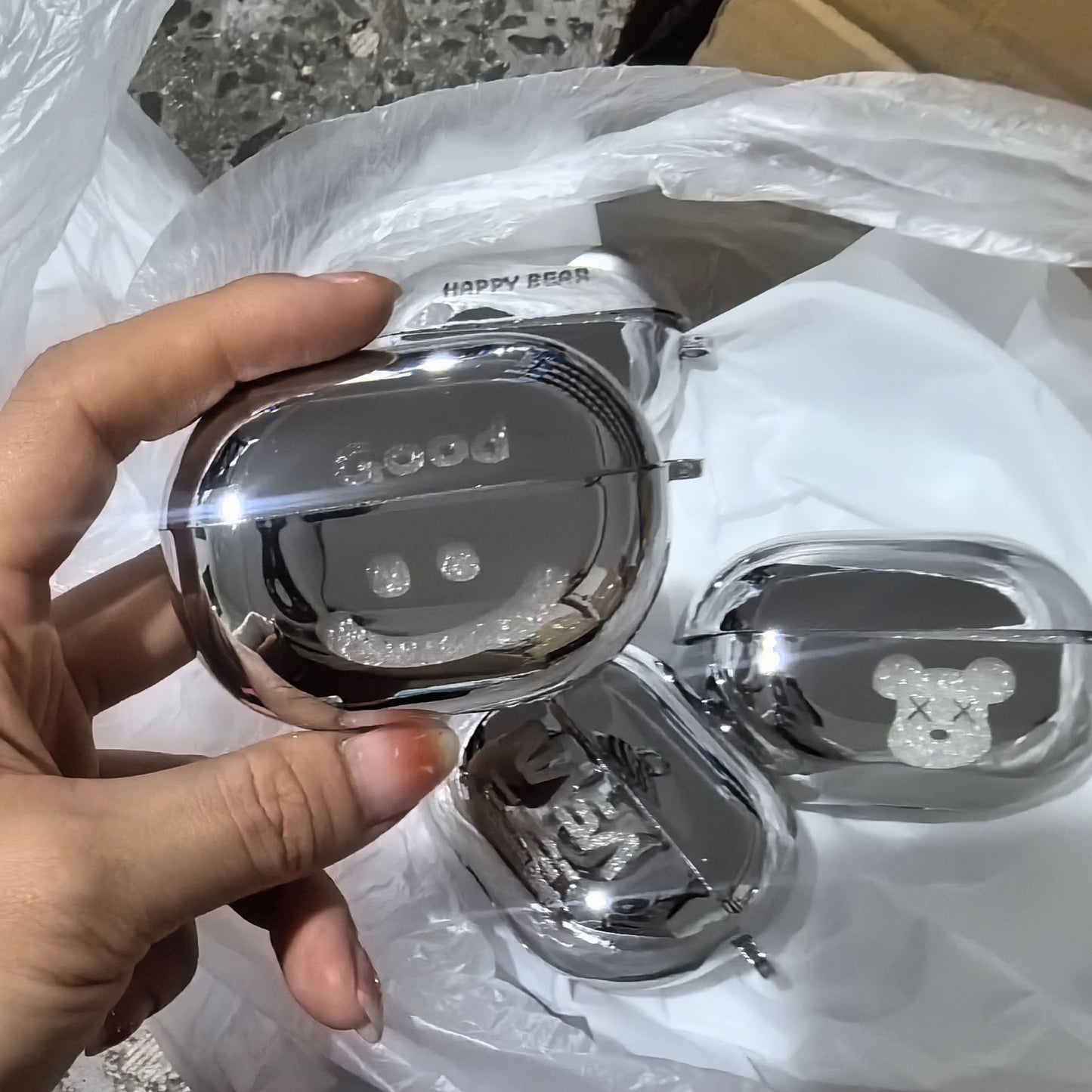 NASA Same Color Ring Bluetooth Headphone Case Apple AirPods 1 2