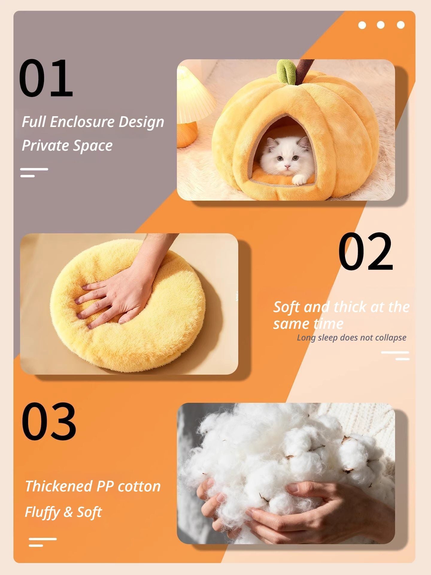 orange Pumpkin Short Plush Version L