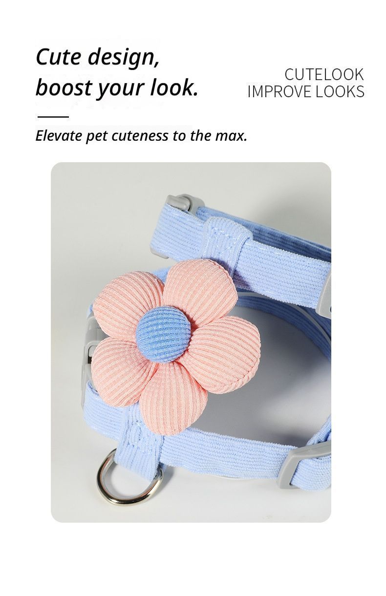 Pet Harness-Blue+1.2m Leash+Size S