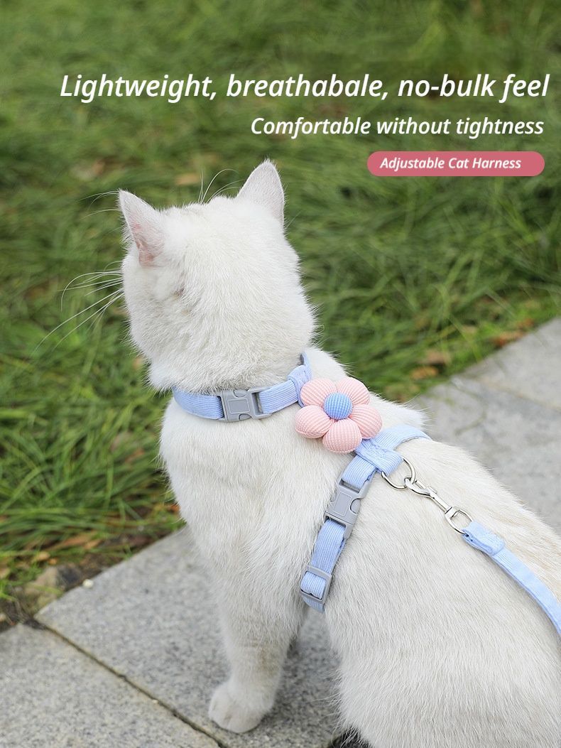 Pet Harness-green+1.2m Leash+Size M