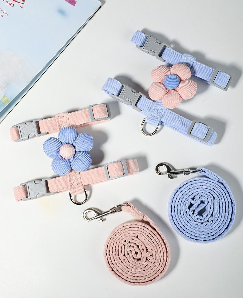 Pet Harness-pink+1.2m Leash+Size M