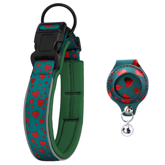 Pet positioning collar-Heart Green 1Pair1-XL-without locator