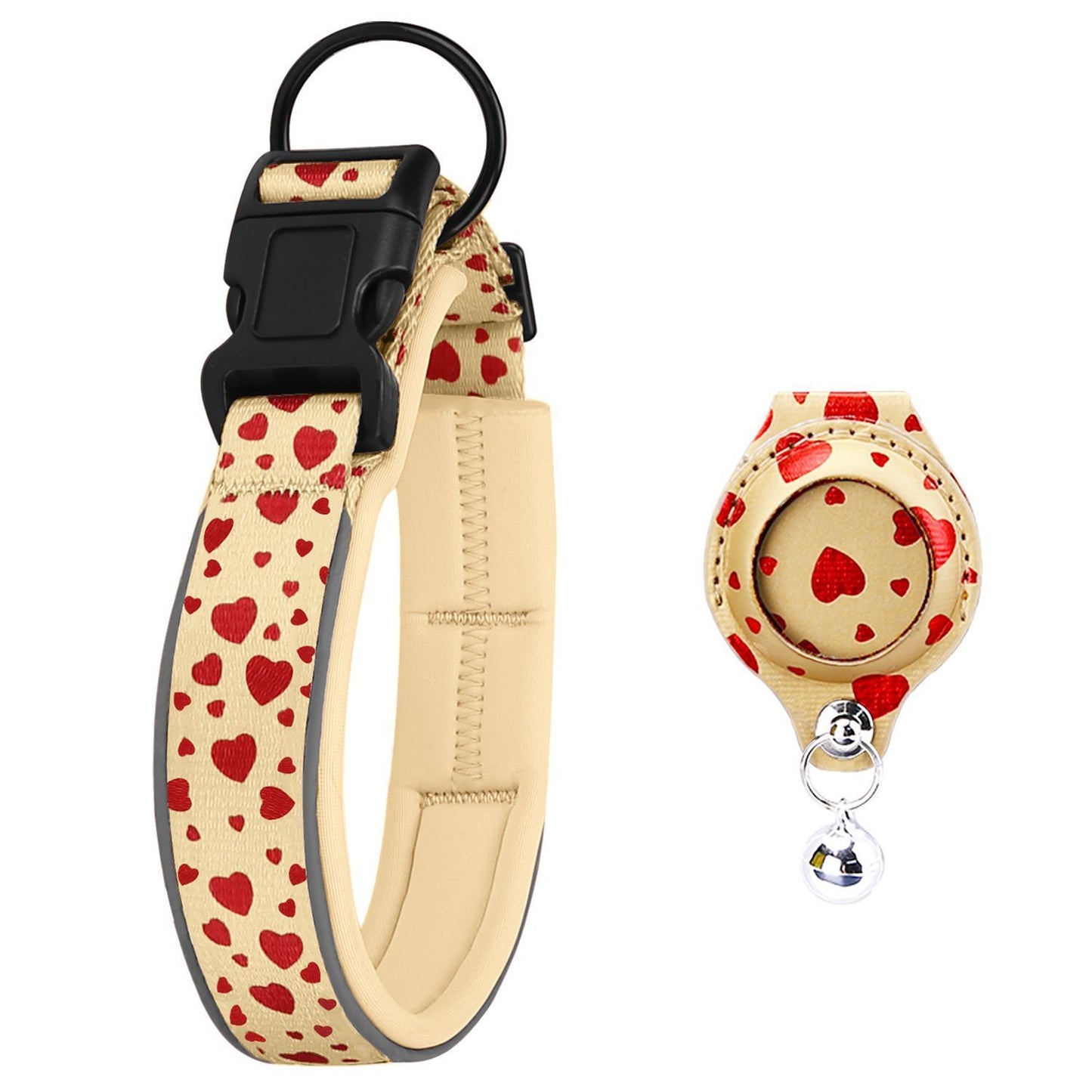 Pet positioning collar-Heart Yellow 1Pair1-M-without locator