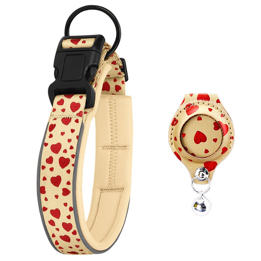 Pet positioning collar-Heart Yellow 1Pair1-S-without locator