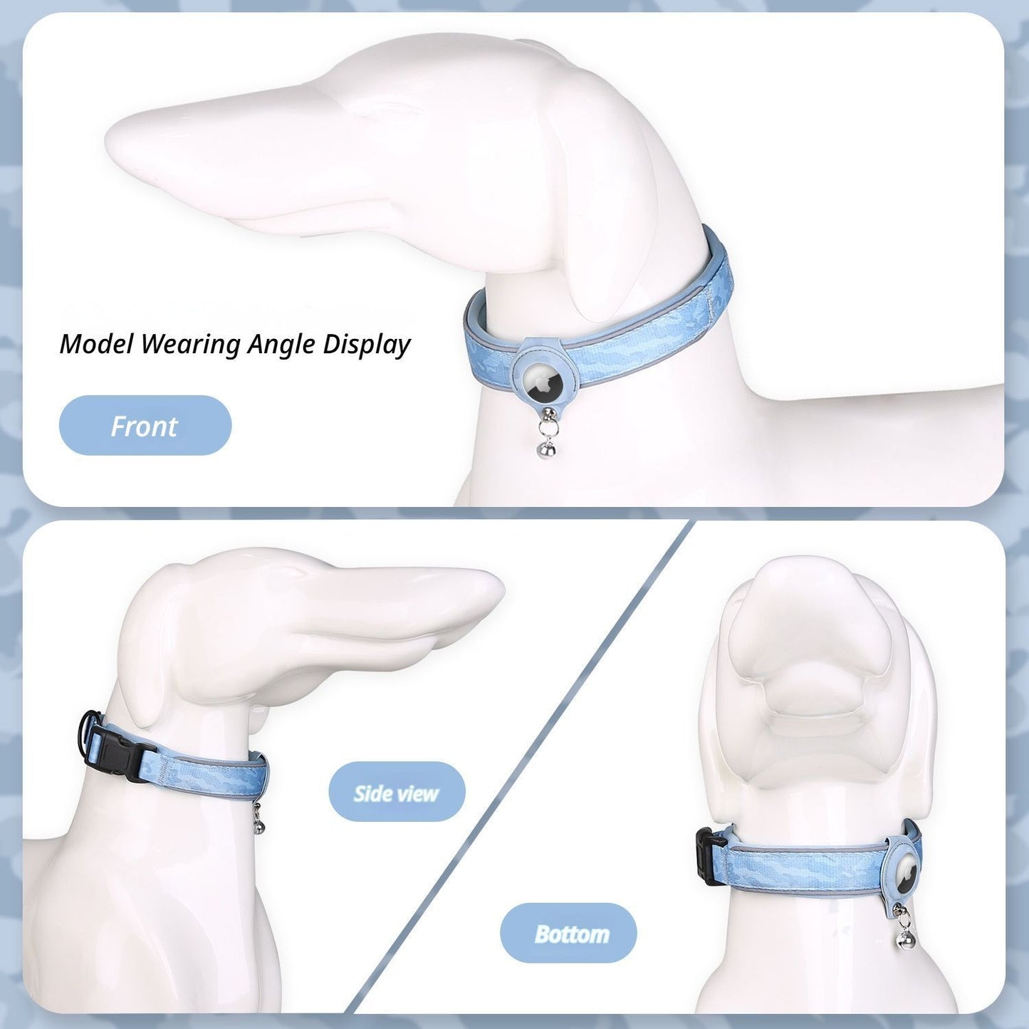 Pet positioning collar-Heart Yellow 1Pair2-S-without locator