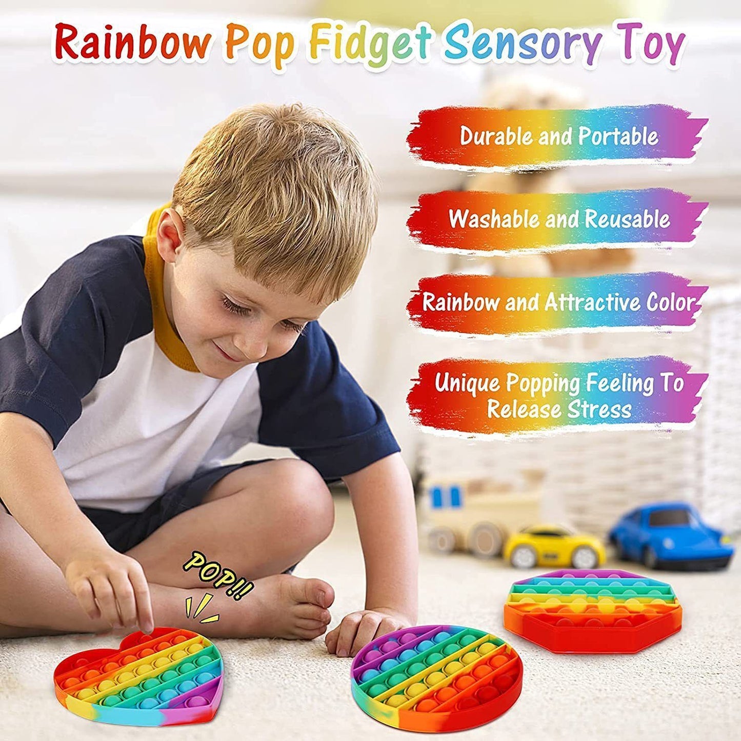 Puzzle Finger Bubble Fun Toy-Heart-shaped
