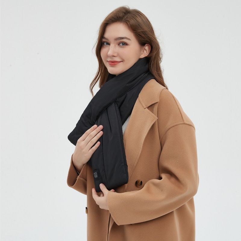 Rechargeable Thickened Heated Scarf Black