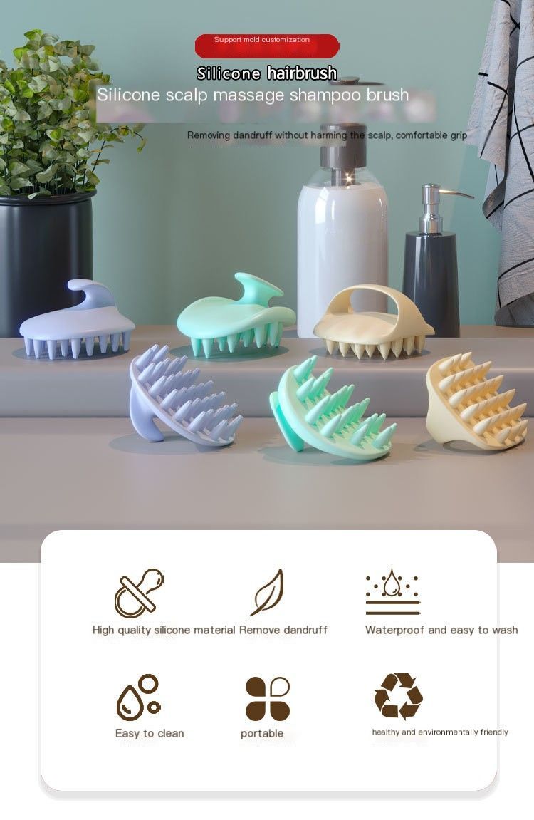 Scalp Massage Shampoo Brush-Apricot
