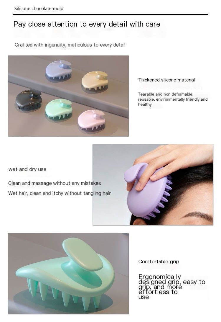 Scalp Massage Shampoo Brush-Apricot