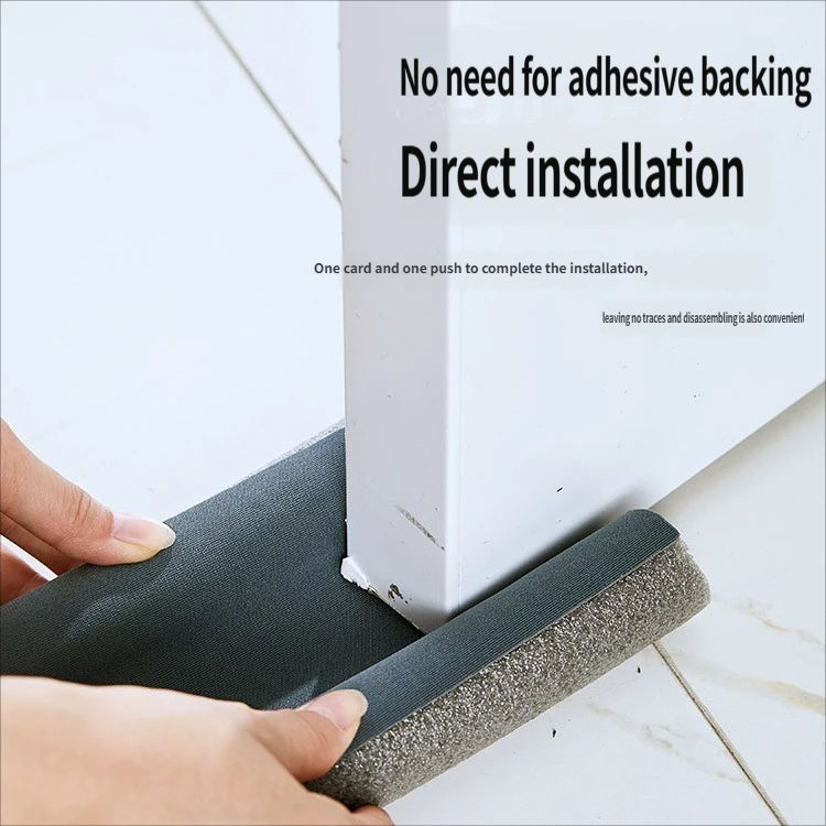 Door gap and bottom sealing strip-Black