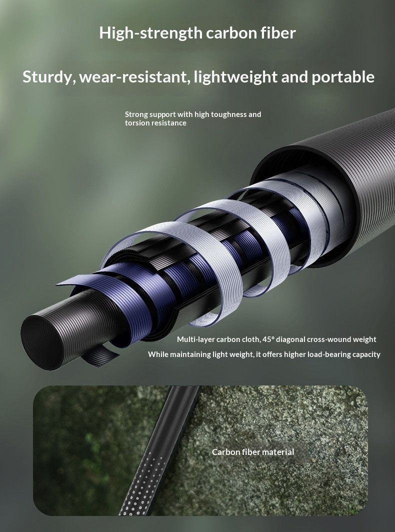 CarbonFiberTelescopicPole-ForHeightsUnder190cm