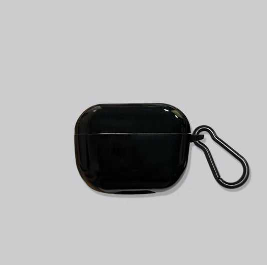 Solid Black Soft Case + Hook AirPods Pro