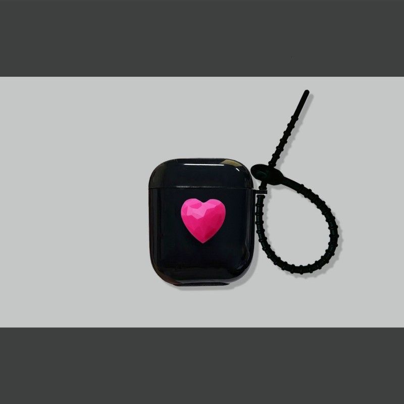Solid Black Soft Case + Hook AirPods Pro