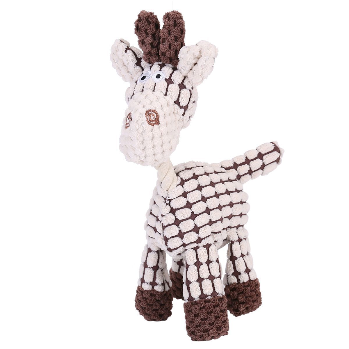 Squeaky Pink Donkey and Brown Puppy Plush Toys 2-Pack