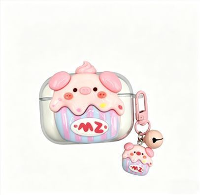 Strawberry Hat Pig Bluetooth Earphone Case + pendant AirPods Pro