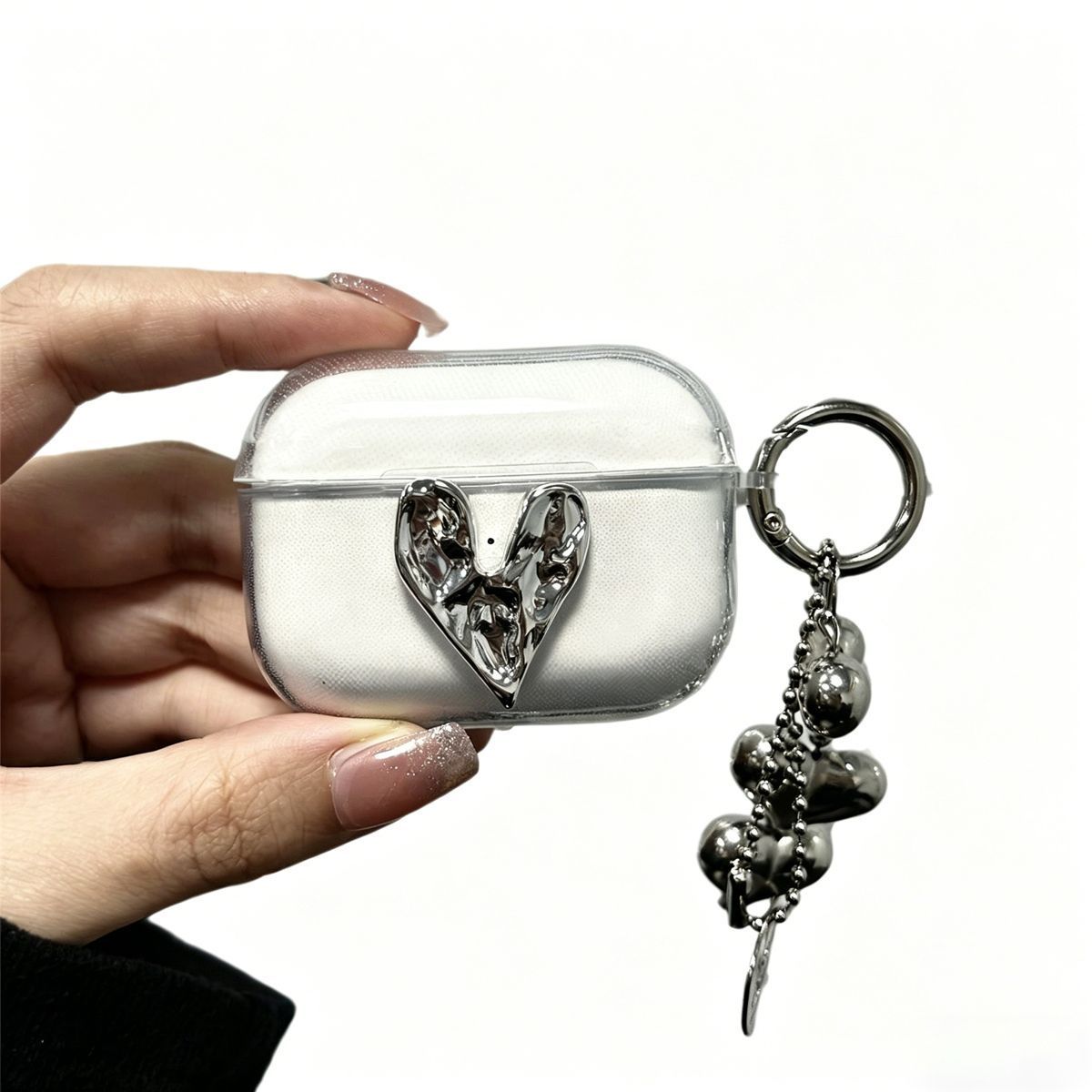 Transparent + Black Buckle Bluetooth Earphone Case Apple AirPods 4