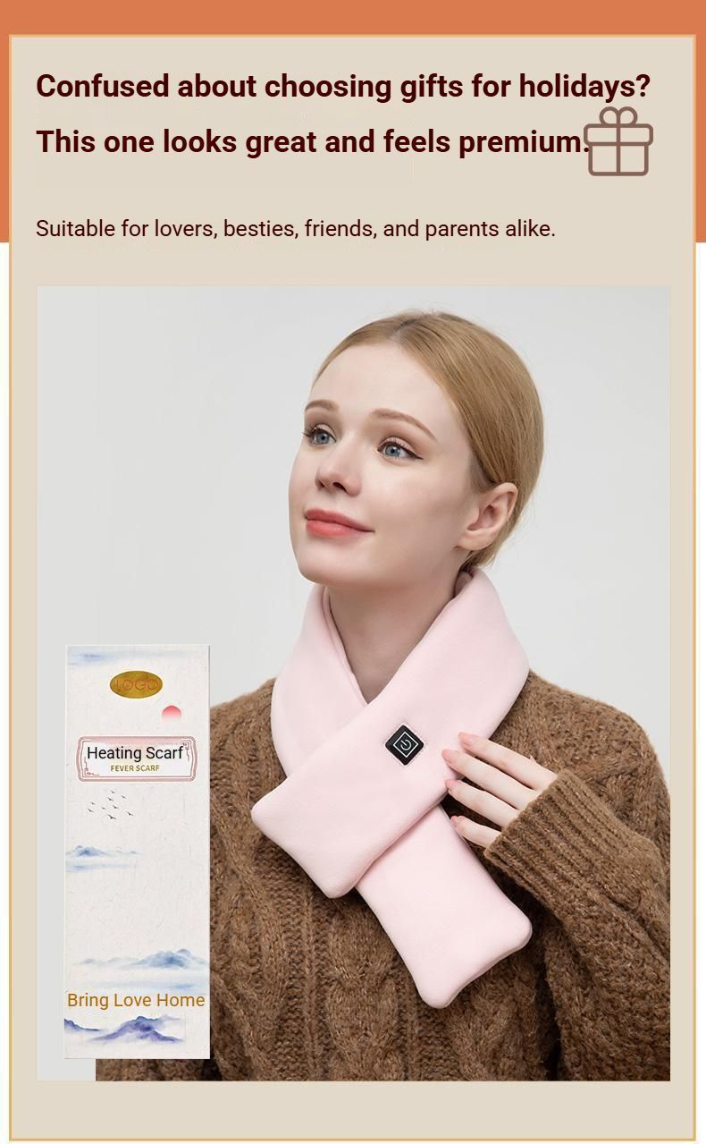 USB Graphene Heated Neck Warmer Off-white-Gift Box Edition