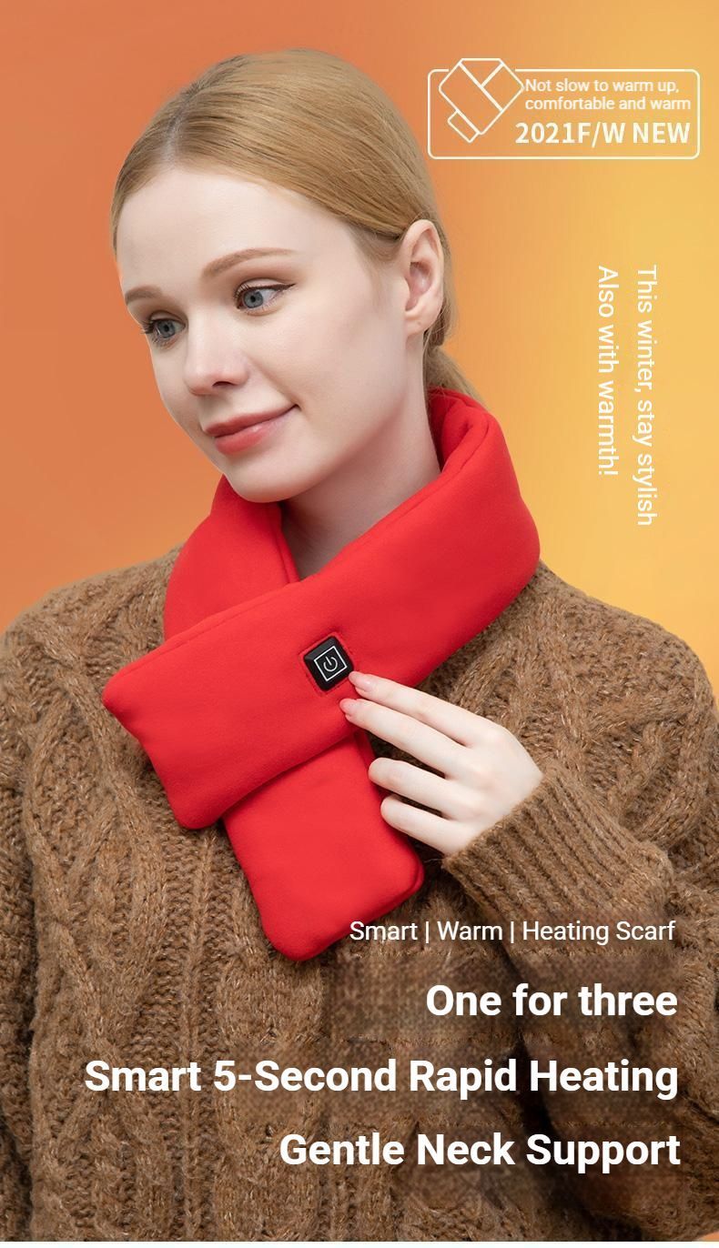 USB Rechargeable Graphene Heated Neck Warmer Black