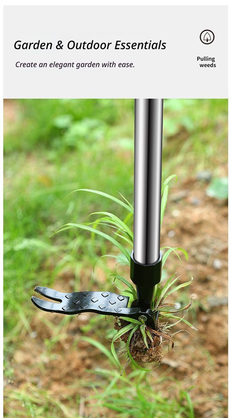 Manual weeding device-with a stainless steel three-section pipe