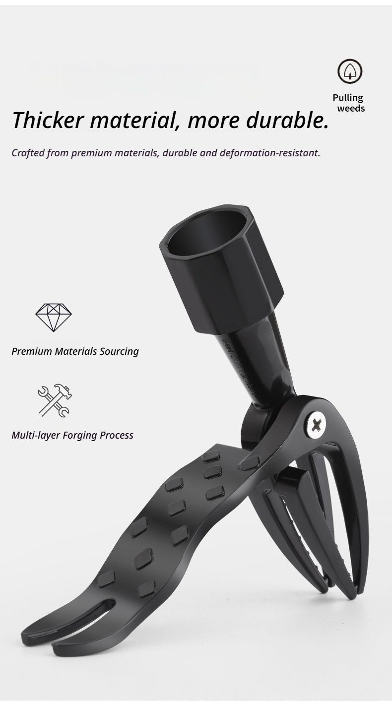 Manual weeding device-with a stainless steel three-section pipe