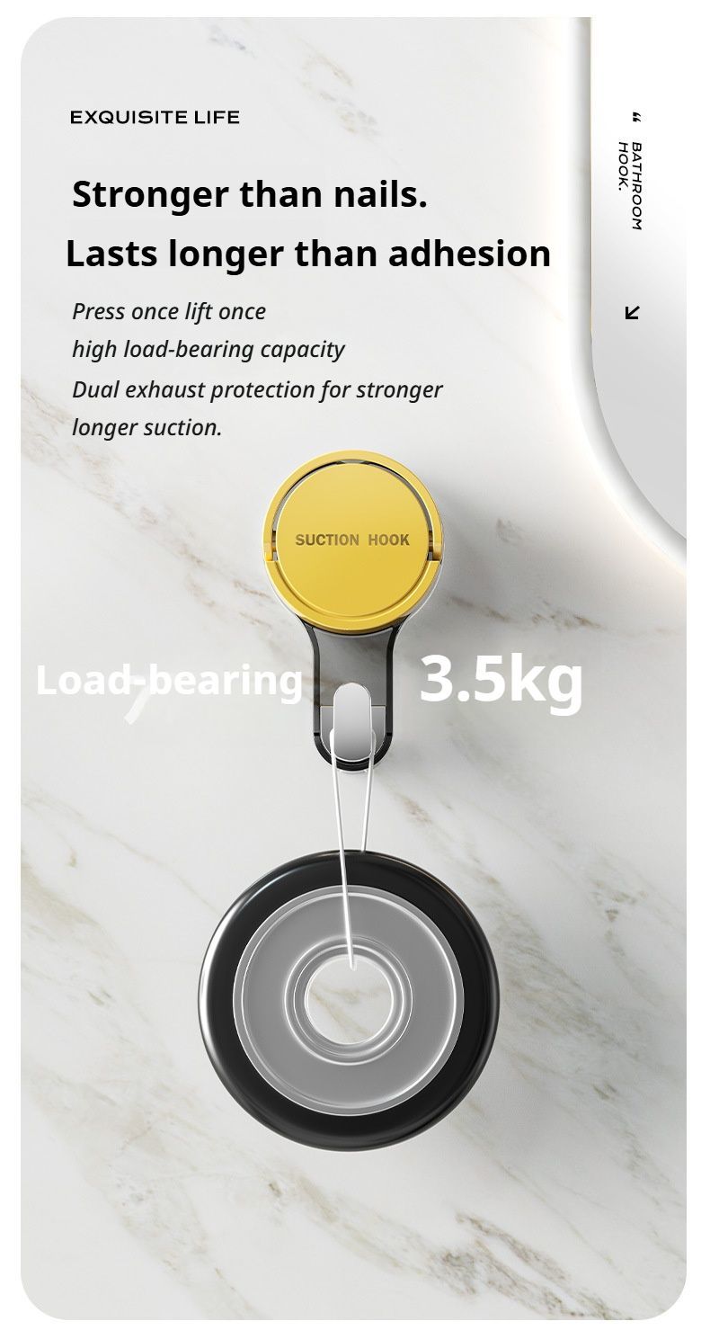 white Suction cup hook