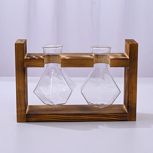 HydroponicWoodenFramewithSnap-On-DiamondDoubleBottle