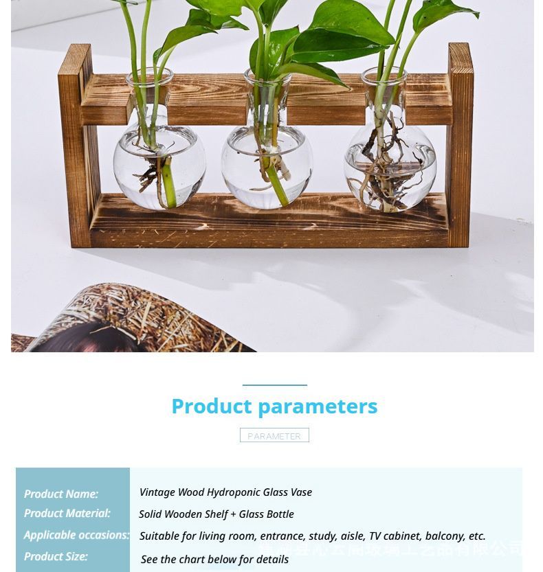 HydroponicSnap-OnWoodenStand-Heart-ShapedDoubleBottle