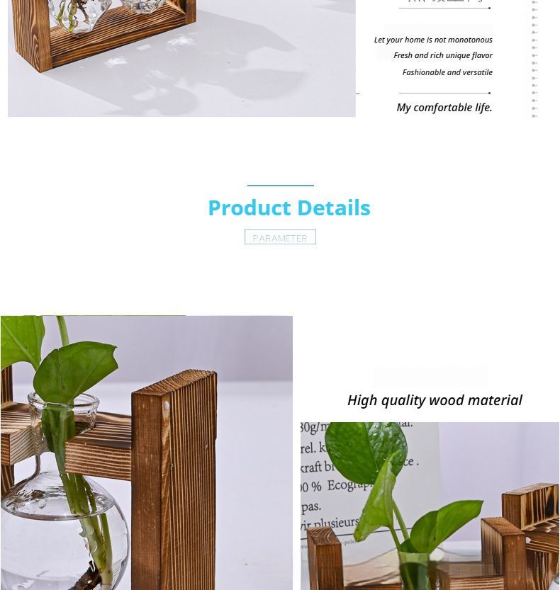 HydroponicWoodenFramewithSnap-On-SphericalSingleBottle