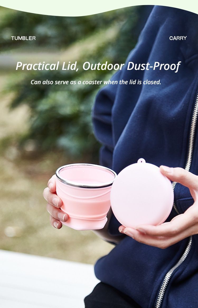 4Pcs Portable Folding Outdoor Water Cup - purple