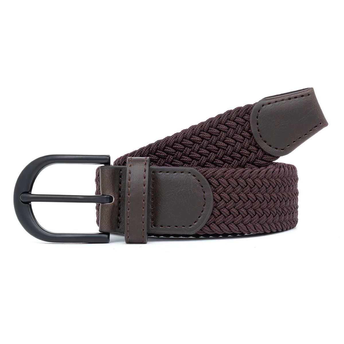 Men's Woven Belt Brown 01