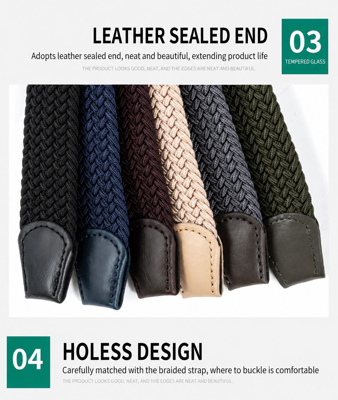 Men's Woven Belt Grey 03