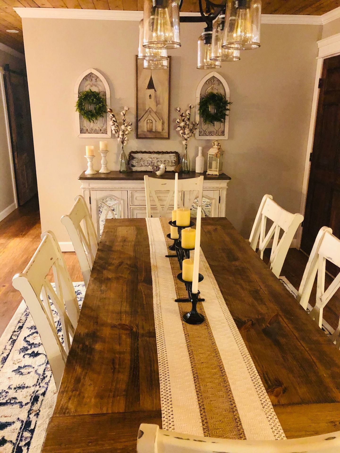 2-Pack Table Runner MX103, Red, With Tassels