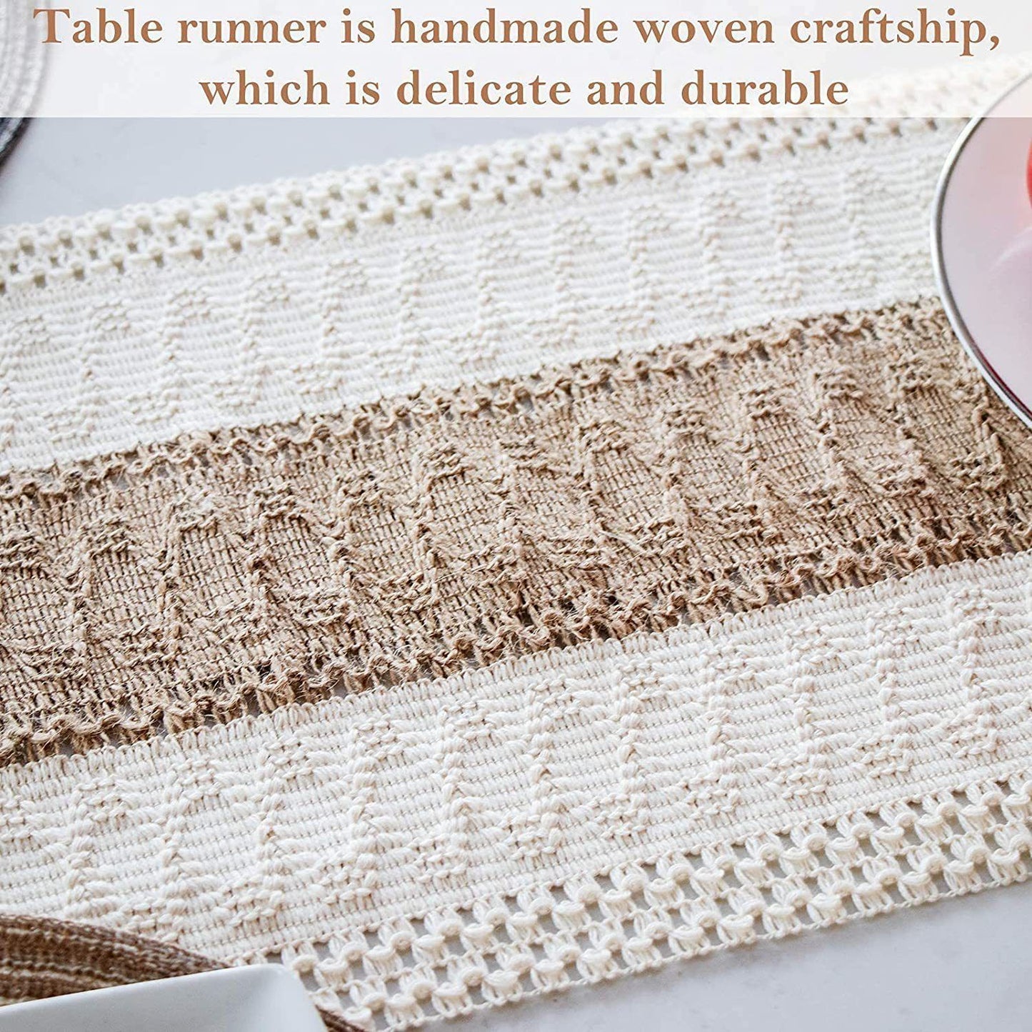 2-Pack Table Runner MX103, Red, With Tassels
