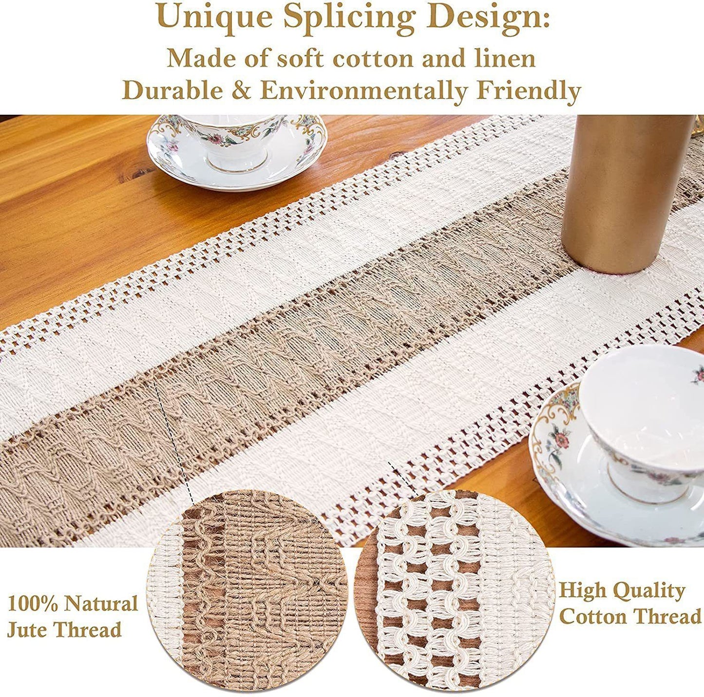 2-Pack Table Runner MX105, Gradient Multicolor, With Tassels