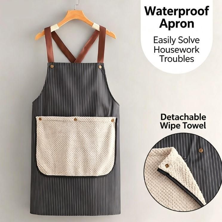 Kitchen Apron for Women and Men - Black