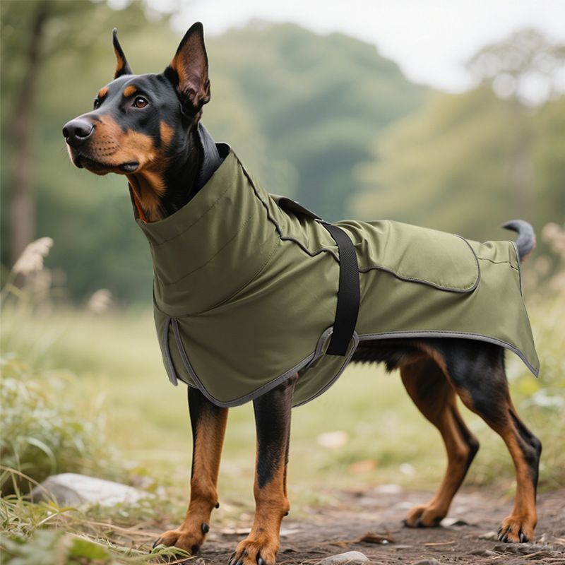 Dog Winter Fleece-Vibrant Orange M