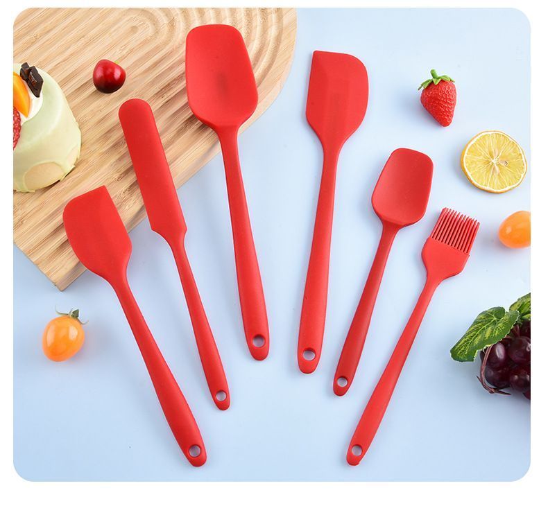 6Pcs Food-Grade Silicone Scraper Set, Baking Cream Spatulas (Yellow)(2 set/12PCS)