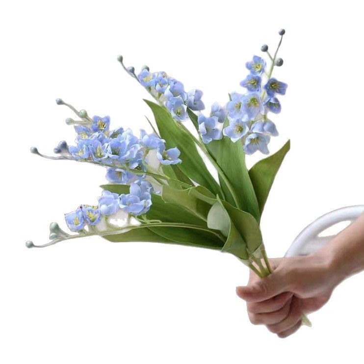 Artificial Yellow Lily of The Valley, Healing Decor, 5 Pack