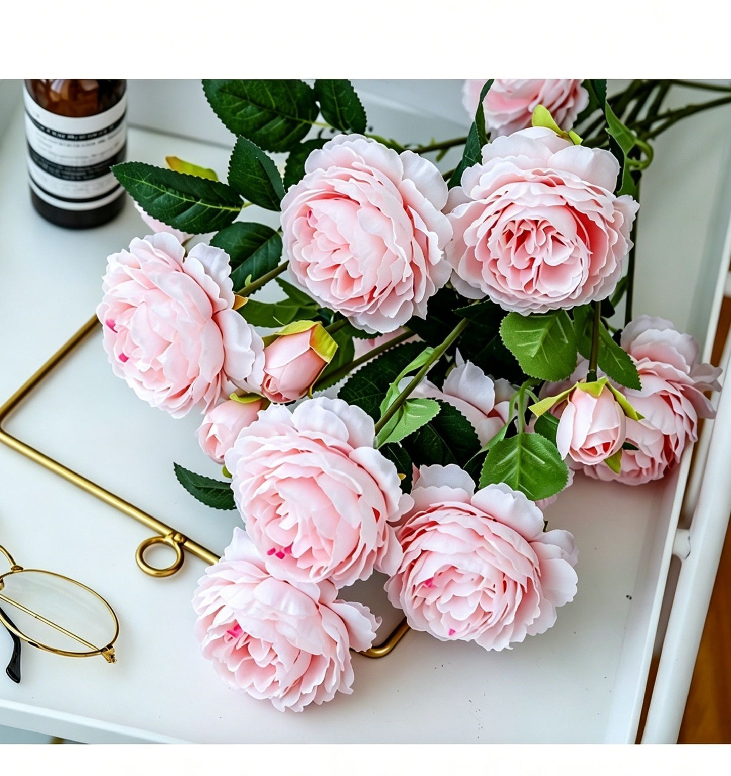 Artificial Pink French Peony, Sweet Decor, 3 Pack